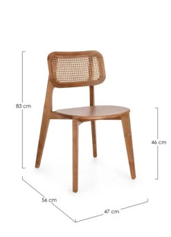 Clearance Bizzotto SEDIA IN LEGNO NATURALE - ABBY