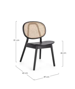Bizzotto SEDIA IN LEGNO NERO - ADOLIS