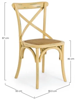 New Bizzotto SEDIA IN LEGNO OCRA - CROSS