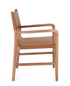 Best Bizzotto SEDIA IN PELLE CON BRACCIOLI COGNAC - CAROLINE