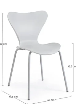 Hot Bizzotto SEDIA IN PLASTICA GRIGIA - TESSA