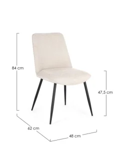 Clearance Bizzotto SEDIA IN TESSUTO BEIGE - CORA