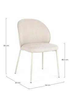 Discount Bizzotto SEDIA IN TESSUTO BEIGE - WENDY