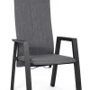 Bizzotto SEDIA RECLINABILE IN ALLUMINIO ANTRACITE JX55 - ETHAN