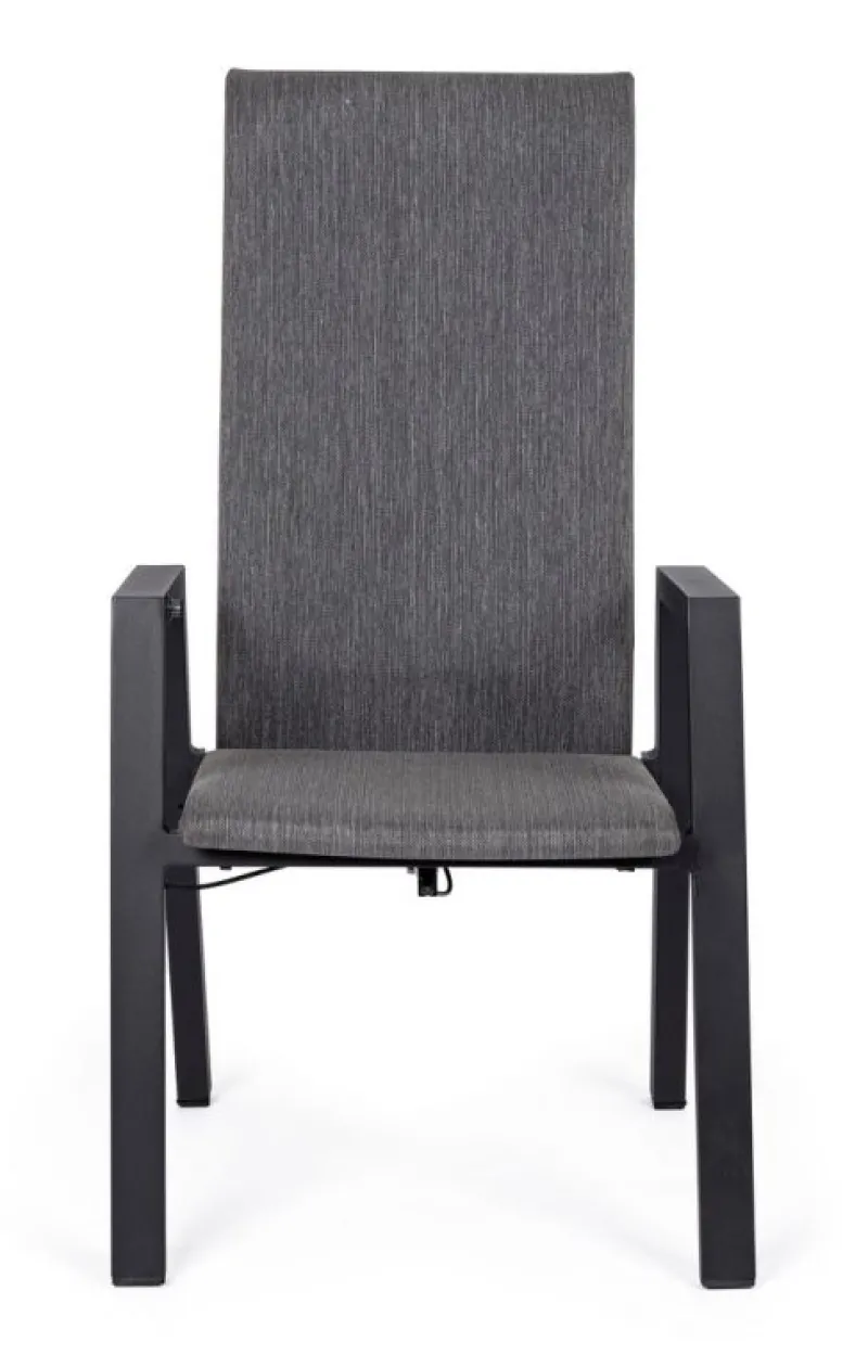 Bizzotto SEDIA RECLINABILE IN ALLUMINIO ANTRACITE JX55 - ETHAN