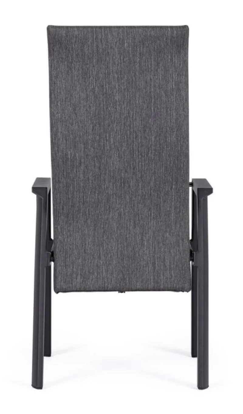 Bizzotto SEDIA RECLINABILE IN ALLUMINIO ANTRACITE JX55 - ETHAN