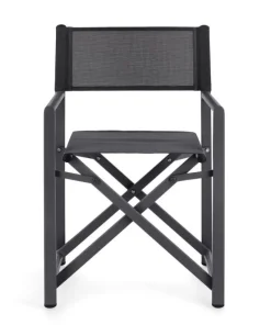 Discount Bizzotto SEDIA REGISTA IN ALLUMINIO GRIGIO SCURO - TAYLOR