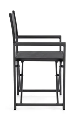 Discount Bizzotto SEDIA REGISTA IN ALLUMINIO GRIGIO SCURO - TAYLOR