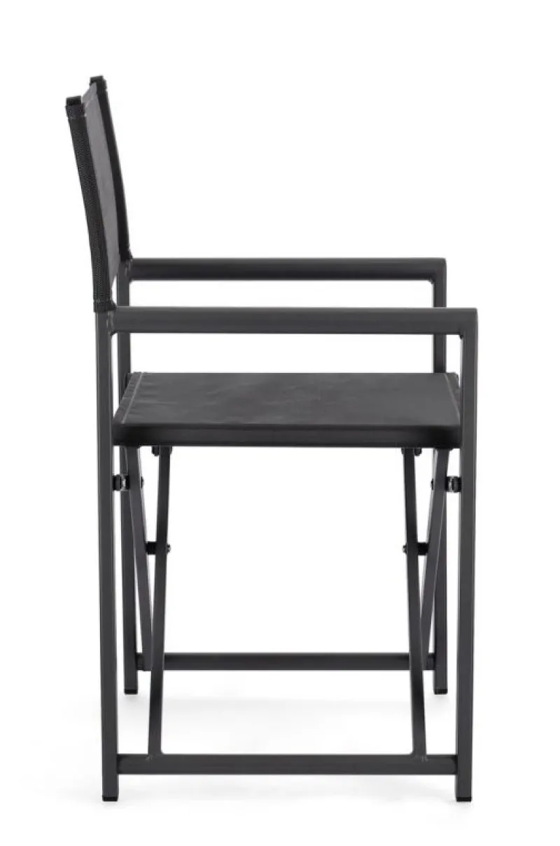 Discount Bizzotto SEDIA REGISTA IN ALLUMINIO GRIGIO SCURO - TAYLOR