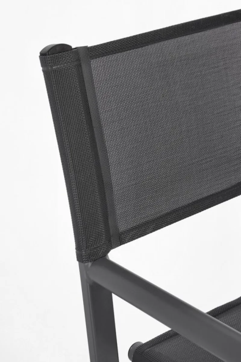 Discount Bizzotto SEDIA REGISTA IN ALLUMINIO GRIGIO SCURO - TAYLOR