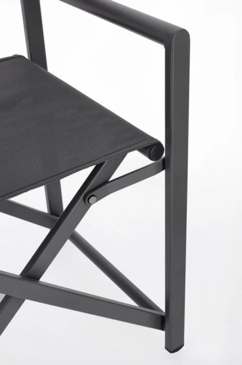 Discount Bizzotto SEDIA REGISTA IN ALLUMINIO GRIGIO SCURO - TAYLOR