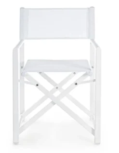 Outlet Bizzotto SEDIA REGISTA IN ALLUMINIO PIEGHEVOLE BIANCA - TAYLOR