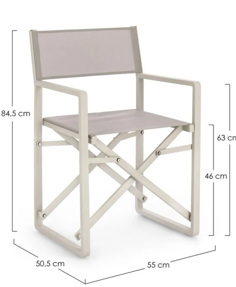 Online Bizzotto SEDIA REGISTA IN ALLUMINIO - KONNOR