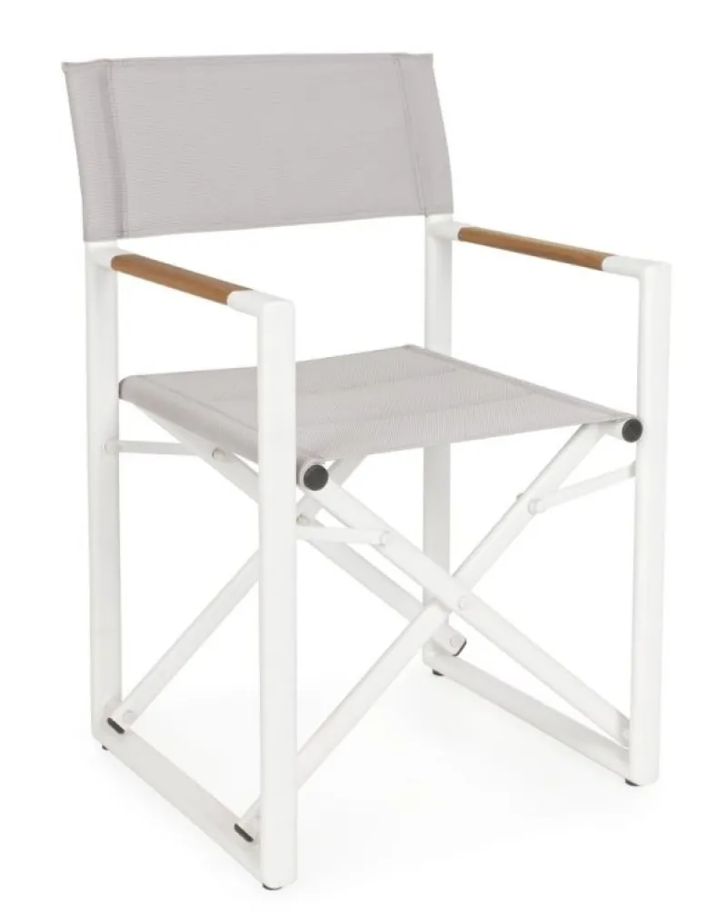 Sale Bizzotto SEDIA REGISTA IN ALLUMINIO PIEGHEVOLE BIANCO YK11 - LAGUN