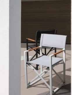 Sale Bizzotto SEDIA REGISTA IN ALLUMINIO PIEGHEVOLE BIANCO YK11 - LAGUN