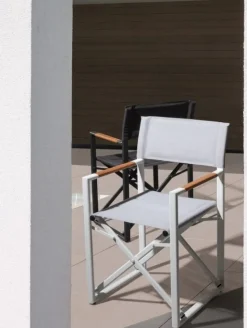 Sale Bizzotto SEDIA REGISTA IN ALLUMINIO PIEGHEVOLE BIANCO YK11 - LAGUN