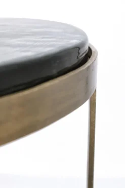 Clearance Bizzotto SET 2 TAVOLINI FINITURA OTTONE YX54 - ZAYLA