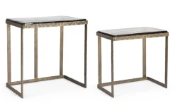 Best Bizzotto SET 2 TAVOLINI FINITURA OTTONE - ZAYLA