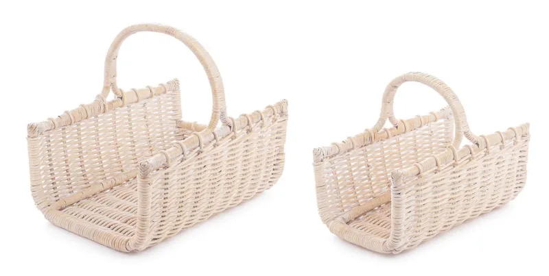 Best Bizzotto SET2 CESTO P.LEGNA NARRA SBIANCATO