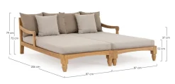Bizzotto SET2 LOUNGE C-C BALI NATURAL - FSC