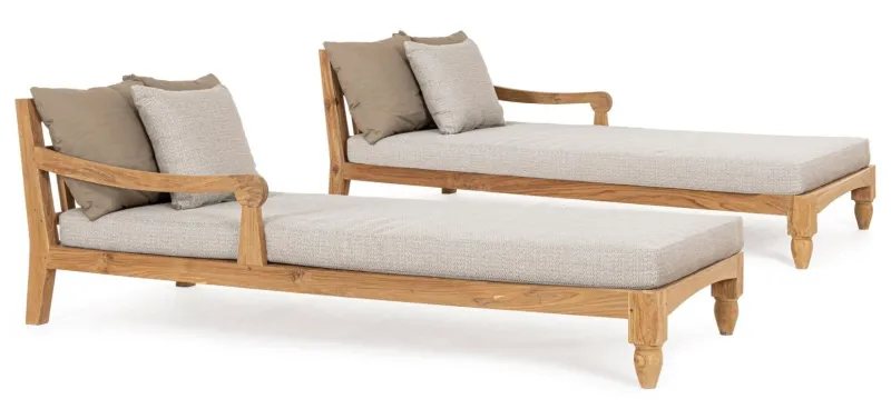 Bizzotto SET2 LOUNGE C-C BALI NATURAL - FSC