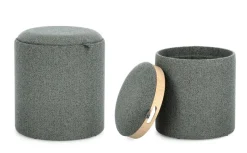 New Bizzotto SET2 POUF C-CONT SASHA C-VASS DARK