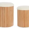 New Bizzotto SET2 POUF CONTENITORE IN TESSUTO NATURALE - NEDA