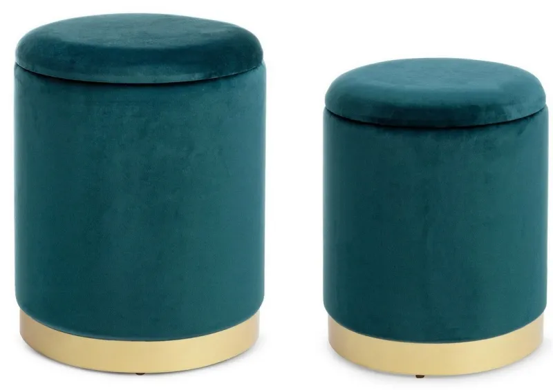 New Bizzotto SET2 POUF CONTENITORE NAVYUS - POLINA