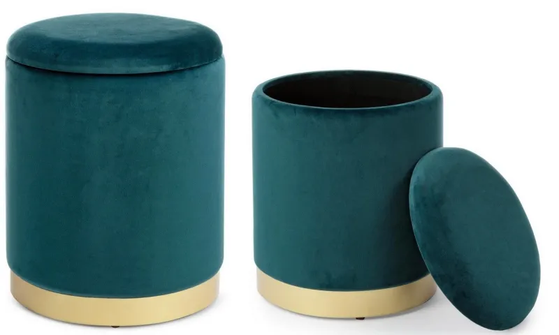 New Bizzotto SET2 POUF CONTENITORE NAVYUS - POLINA