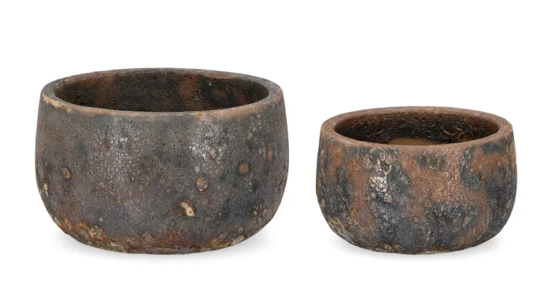 New Bizzotto SET2 P.VASO DUYEN TO RUSTY