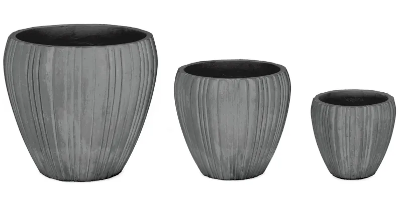 Outlet Bizzotto SET3 P.VASO HALONG TO GRIGIO