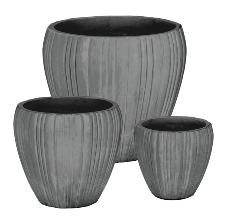 Outlet Bizzotto SET3 P.VASO HALONG TO GRIGIO