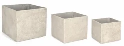 Online Bizzotto SET3 P.VASO MEILI QUADRATO ALTO BEIGE