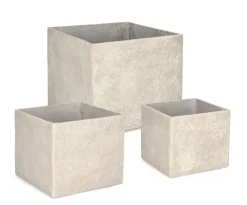 Online Bizzotto SET3 P.VASO MEILI QUADRATO ALTO BEIGE