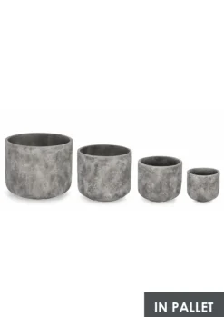 Hot Bizzotto SET4 P.VASO MEILI TONDO GRIGIO