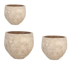 Outlet Bizzotto SET3 P.VASO MINH ALTO TERRACOTTA BRUNITA