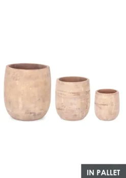 Outlet Bizzotto SET3 P.VASO MINH TO ALTO TERRACOTTA MARR