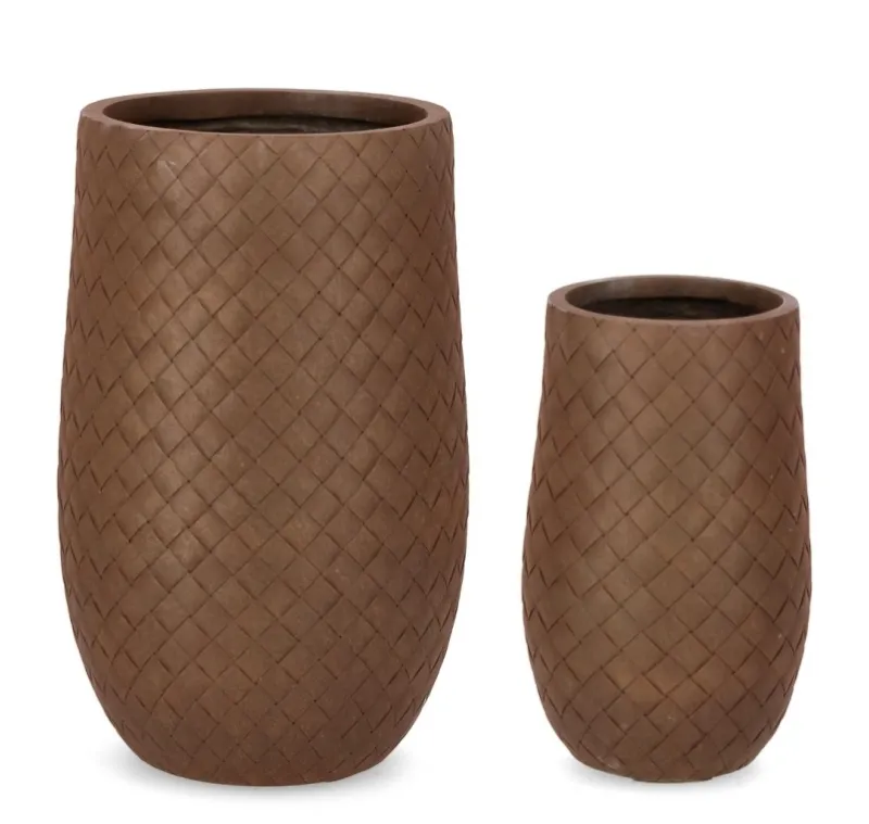 Sale Bizzotto SET2 P.VASO RHOMBUS BOMB ALTO RUSTY