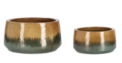 Discount Bizzotto SET2 P.VASO THRAN BASSO MELANGE OCRA