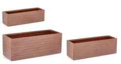 Hot Bizzotto SET3 P.VASO TRESSAGE RETT TERRACOTTA