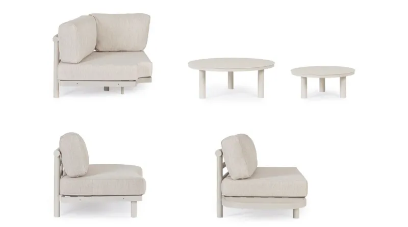 Outlet Bizzotto SET SALOTTO ANG. C-C HERCULES MORNY WG25