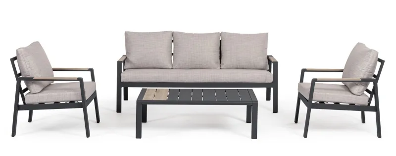 Bizzotto SET4 SALOTTO C-C ELNA ANTRACITE LH32