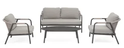 Bizzotto SET4 SALOTTO C-C MIRAVET ANTRACITE/KHAKI