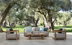 Outlet Bizzotto SET4 SALOTTO IN ALLUMINIO NATURALE- THESEUS