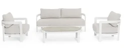Sale Bizzotto SET4 SALOTTO IN CORDA PER ESTERNO BIANCO WG20 - PRESLEY