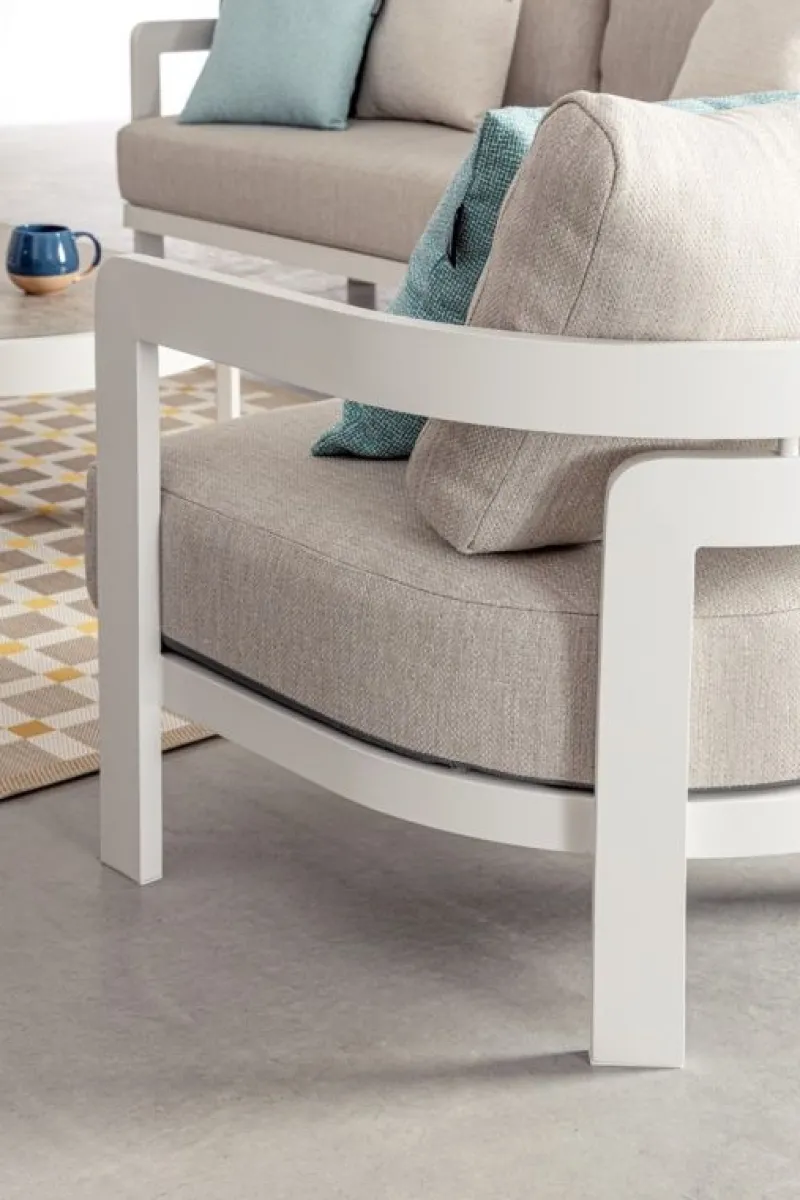 Sale Bizzotto SET4 SALOTTO IN CORDA PER ESTERNO BIANCO WG20 - PRESLEY