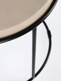 Hot Bizzotto SET2 TAVOLINI IN ACCIAIO BEIGE TERRACOTTA - KETAKI