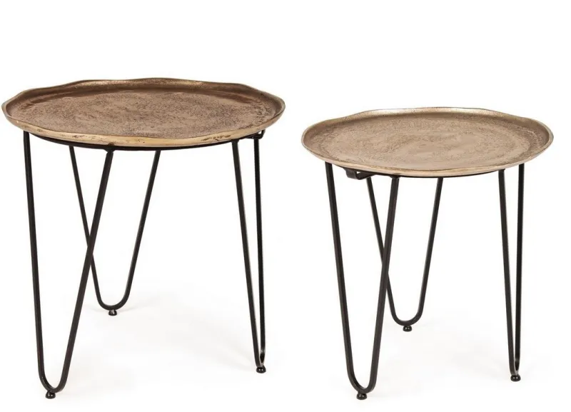 Hot Bizzotto SET2 TAVOLINI IN ALLUMINIO X73 - AMIRA