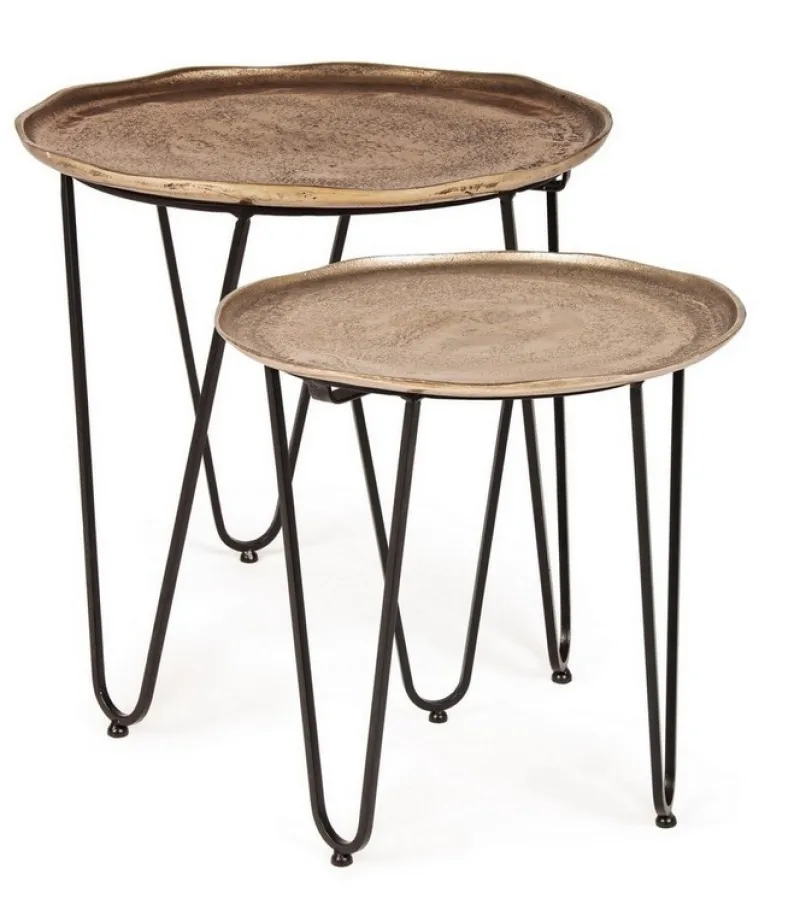 Hot Bizzotto SET2 TAVOLINI IN ALLUMINIO X73 - AMIRA