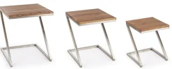 Clearance Bizzotto SET3 TAVOLINI IN LEGNO - OSBERT